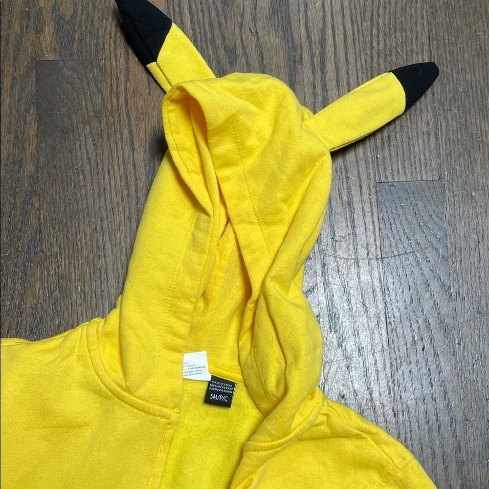 Pokemon Yellow Pikachu Kids Zip-Up Hoodie Small Youth
